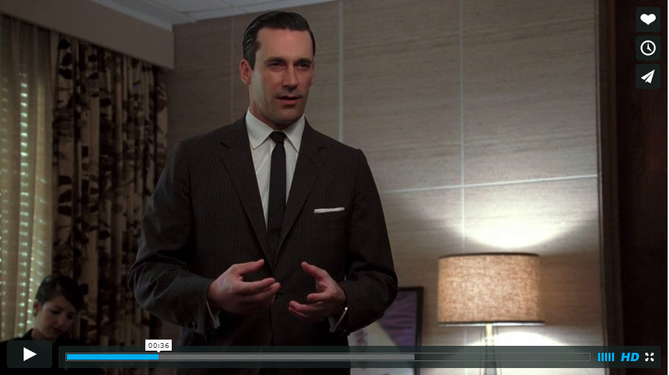 Mad Men's Don Draper pitches the Carousel to Eastman Kodak execs.