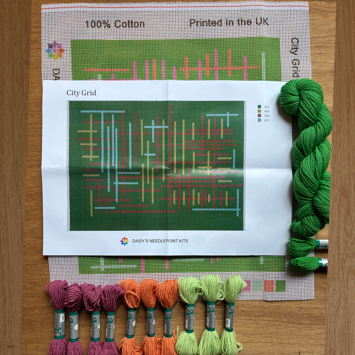 City Grid Needlepoint Kit