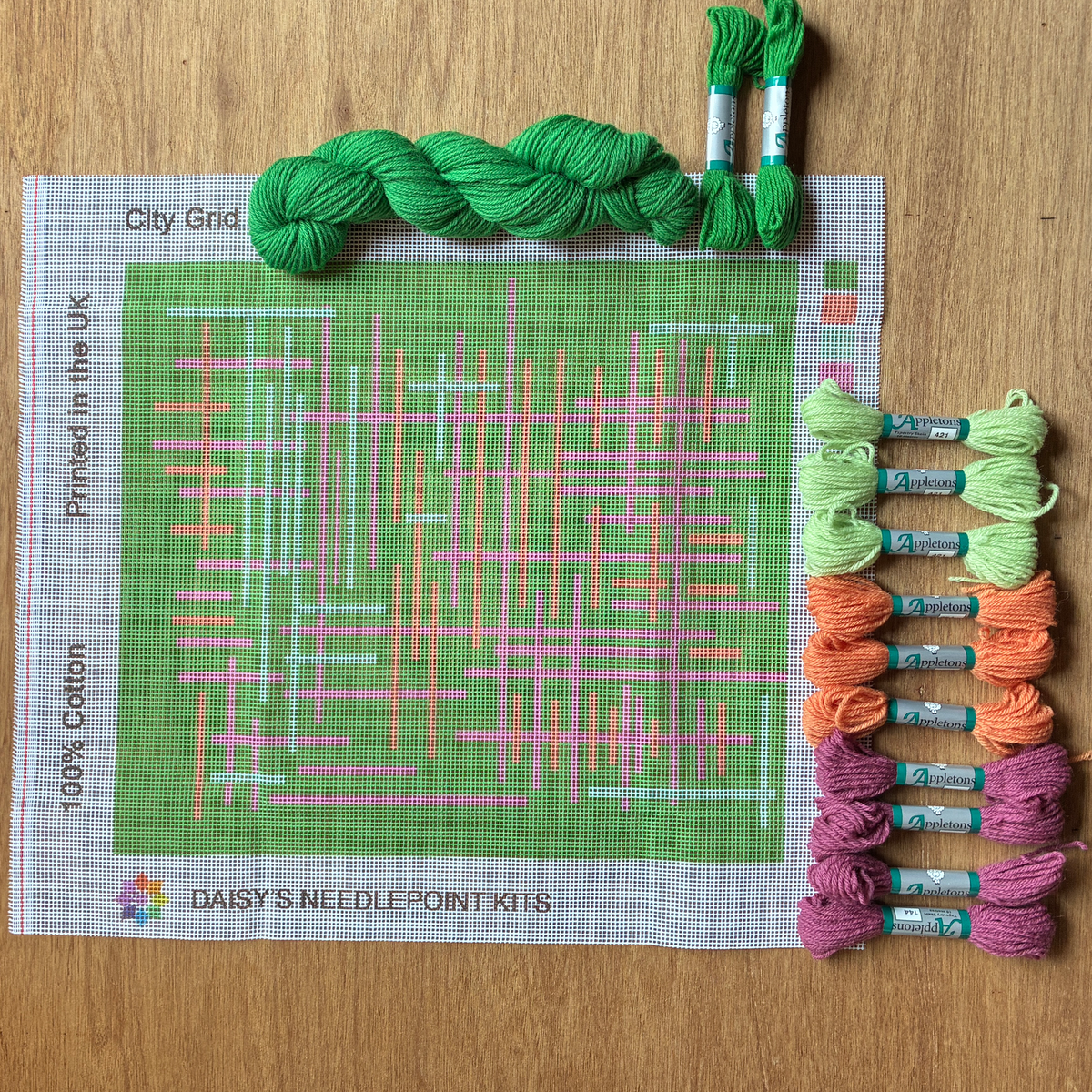 City Grid Needlepoint Kit